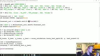 Regression Training and Testing Practical Machine Learning Tutorial with Python p 4