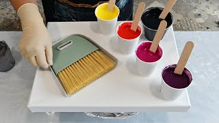 Acrylic Pouring with DUSTPAN ~ Exploring the World of Fluid Art with Gadgets