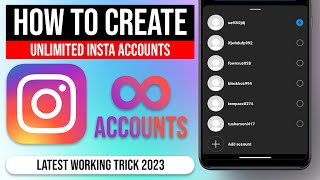 How to Create Unlimited Instagram accounts for FREE on Android 2023 | Free Instagram Accounts trick