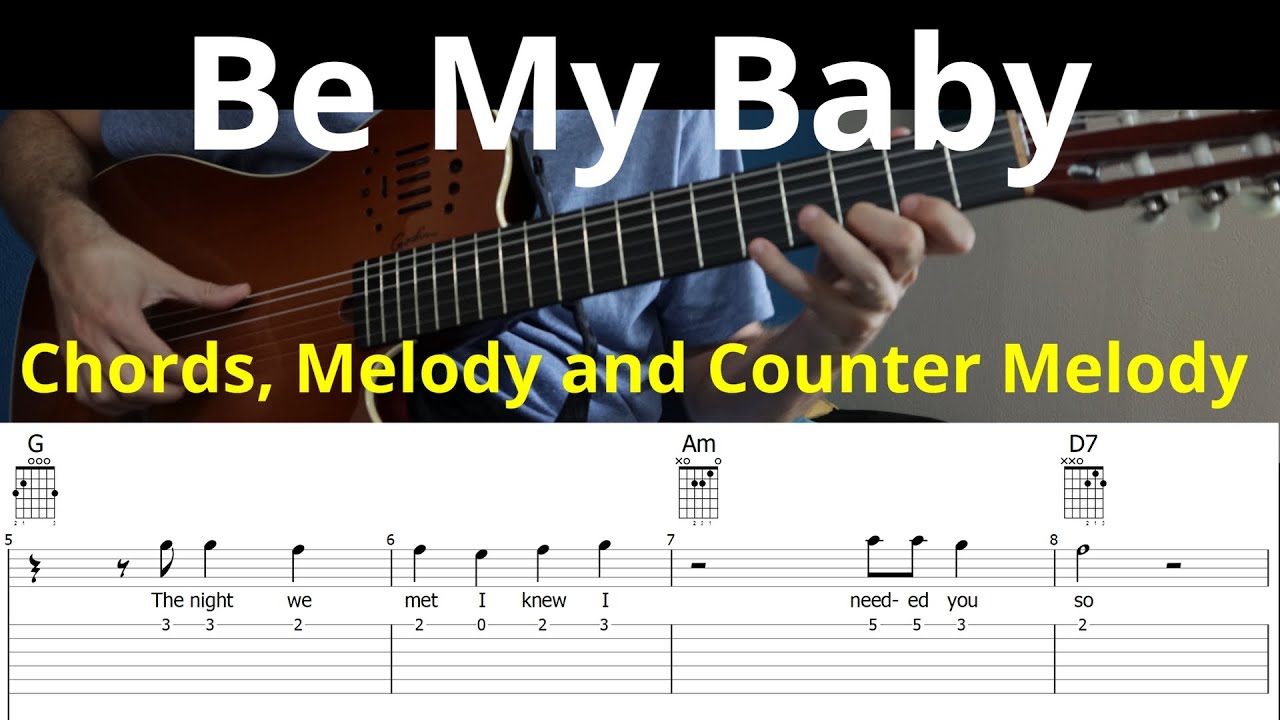 Be My Baby | Chords & Melody | Guitar Tab - YouTube