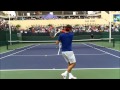 Roger Federer Practice With Tommy Haas Indian Wells 2013