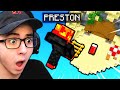 Teaching Preston How To LADDER CLUTCH in Minecraft Bedwars...