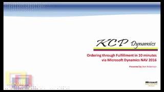 Ordering through Fulfillment in 10 Minutes - via Microsoft Dynamics NAV 2016
