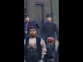 restored footage from 1901 rotherham england police walk past a group of children