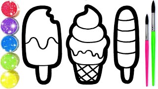 Bolalar uchun muzqaymoq chizish / Ice cream drawing for children / Рисование мороженого для детей