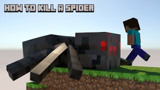 minecraft - How to kill a spider [softbody simulation] giant spider