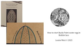 How to start Bucks Point Easter egg in bobbin lace.