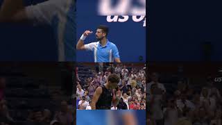 Novak Djokovic did Ben Shelton’s phone celebration after beating him in the U.S. Open Semifinals 🤙 😅