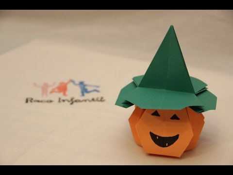 Cómo Hacer Una Calabaza De Halloween En Origami: Parte I - YouTube