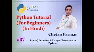 Input function & Escape Characters in Python