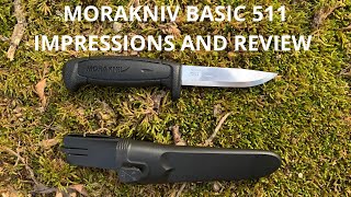 MORAKNIV 511 basic bushcraft knife initial IMPRESSIONS and REVIEW. BEST deal in fixed blade knives?!