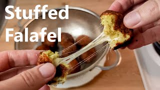 This stuffed falafel recipe is a must try filled with cheese, sumac \u0026 onions