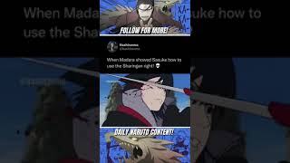Madara Shows Sasuke How To Use Sharingan