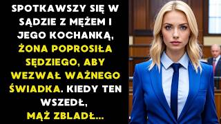 SPOTYKAJĄC SIĘ W SĄDZIE Z MĘŻEM I JEGO KOCHANKĄ, ŻONA POPROSIŁA O WEZWANIE WAŻNEGO ŚWIADKA NA SALĘ..