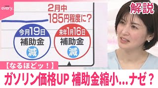 【なるほどッ！】“補助金”縮小でガソリン価格UPへ  食費にも影響が…