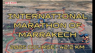 International Marathon of Marrakech 2025: fly over the marathon course! Video of the race path.