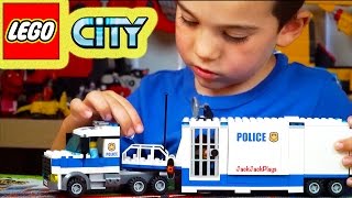 Lego Toy Trucks Unboxing, Time-lapse Build Playing | Lego City Mobile Command Center | JackJackPlays