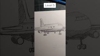 Sự khác biệt giữa vẽ máy bay từ level 1 đến level 8 #art #artist #drawing #sketch #shorts