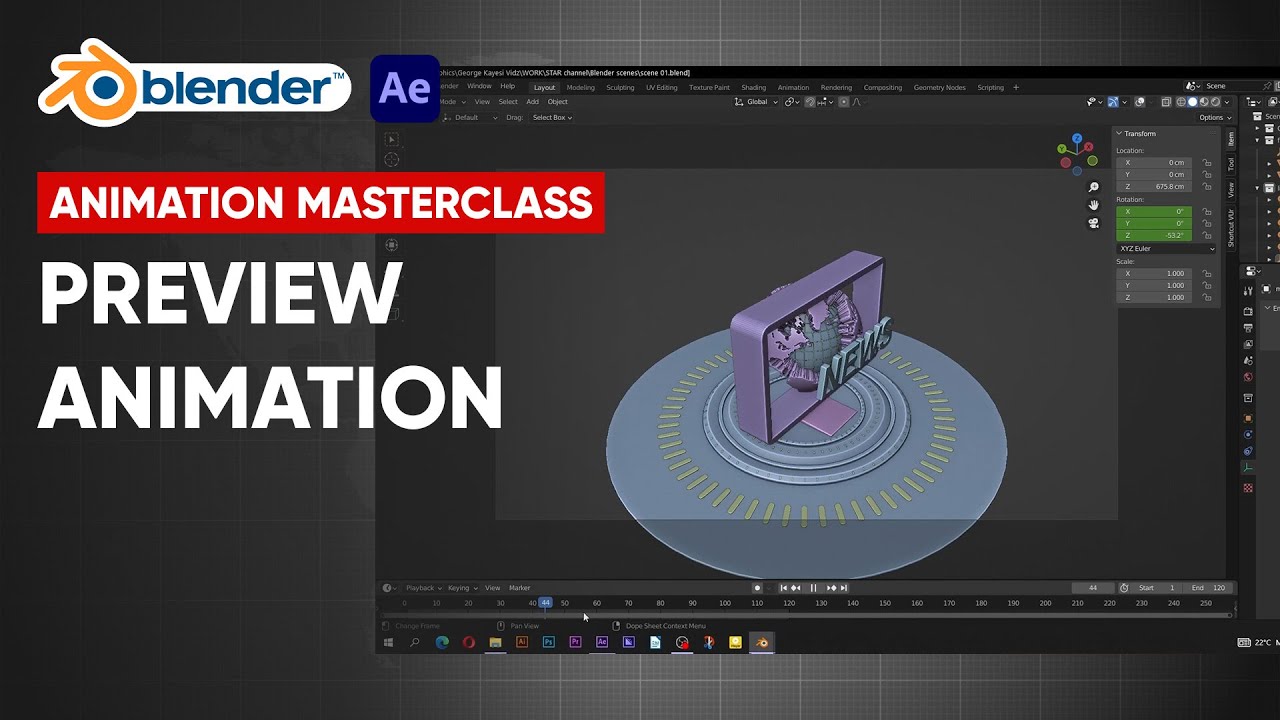 Preview Animation | Blender & After Effects Animation Masterclass ...