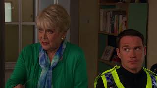 Pierce Finds Rhona's Locket Under the Sofa - Emmerdale