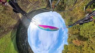 PPG (paramotoring) river Krka Canyon in Dalmatia