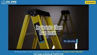 TB Davies Heavy Duty Fibreglass Swingback Step Ladders