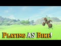 Playing as the GLITCHED Master Cycle Zero Bike in Zelda Breath of the Wild