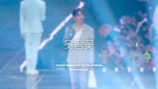 190830 190831 ODE TO YOU in SEOUL 세븐틴 도겸 웃음꽃 그리고 이야기