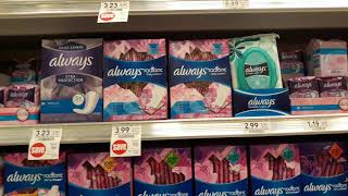 Always Radiant Liners or Pads 99¢ at Publix