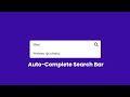 AutoComplete Search Bar In JavaScript | JavaScript Search Bar