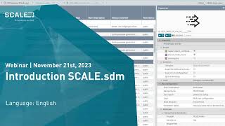 'Introduction to SCALE.sdm' webinar for the US Market | Nov 21, 2023