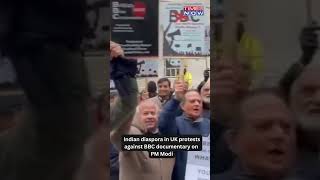 Watch! Indian Diaspora In UK Protests Against BBC Documentary On PM Modi #shorts