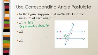 Use Corresponding Angles Postulate