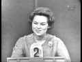 To Tell the Truth - Cowgirl champ; PANEL: Dina Merrill, Johnny Carson, Betty White (Jan 15, 1962)