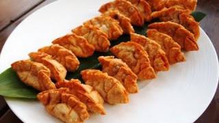 Anko(sweet red bean paste) \u0026 sesame gyoza recipeごま団子風餃子のレシピ