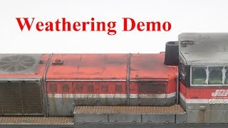 Simple Weathering Demonstration for Locomotive 簡單機車舊化示範 [鐵路模型]