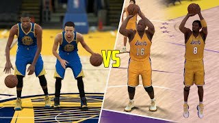 STEPHEN CURRY AND KEVIN DURANT VS SHAQ AND KOBE! NBA 2K17 GAMEPLAY!