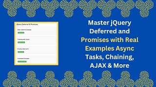 Master jQuery Deferred & Promises | Async JavaScript Explained Step-by-Step ⚙️📦