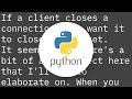 Python sockets - keep socket alive?
