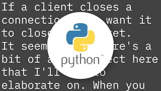 Python sockets - keep socket alive?