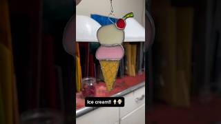 Ice cream #glass #glassart #glassartwork #art #stainedglass #fun #icecream #shorts