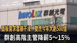 面板業面臨寒冬 群創高階主管降薪5～15%－民視新聞