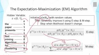 Lecture 24 — Probabilistic Topic Models Expectation Maximization Algorithm - Part 2 | UIUC