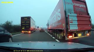 M40 J9 A34 Exit - Truck Pushes in