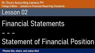 Financial Statements and the Statement of Financial Position