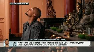 Victor Wembanyama had to have THREE BEDS pushed together to fit in the monastery | NBA Today