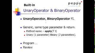 UnaryOperator BinaryOperator - Functional Interfaces