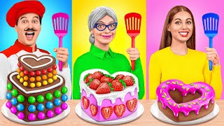 Reto De Cocina Yo vs Abuela | Desafío de Decoración de Pasteles por Super Hyper DO