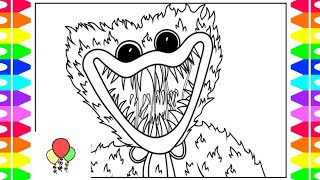 Coloring HUGGY WUGGY Jumpscare - How to color Poppy Playtime/Coloring Pages