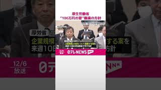 【厚労省】 “106万円の壁”撤廃の方針  #shorts